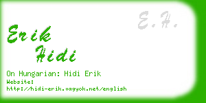 erik hidi business card
